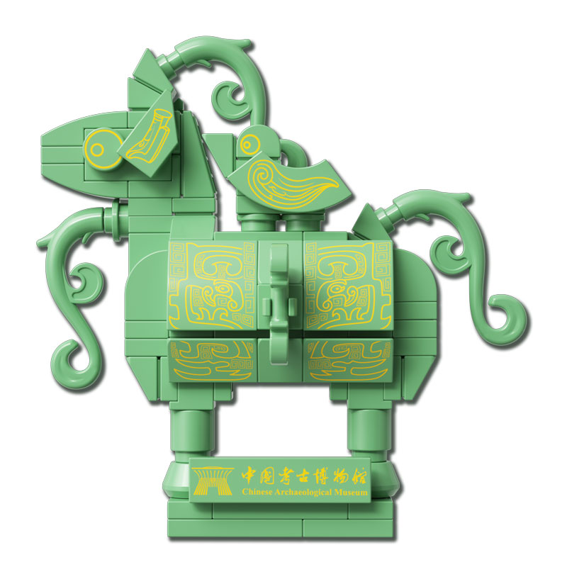 EK057 銅犧尊拼插冰箱貼